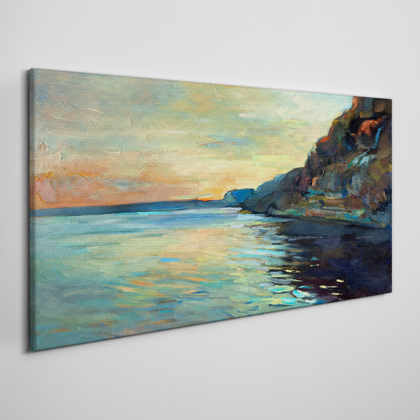 Tableau toile imprimée Un paysage balnéaire paisible