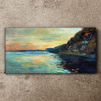 Tableau toile imprimée Un paysage balnéaire paisible