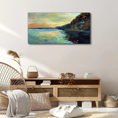 Tableau toile imprimée Un paysage balnéaire paisible