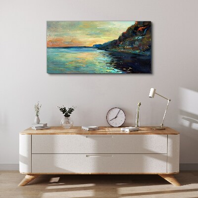 Tableau toile imprimée Un paysage balnéaire paisible