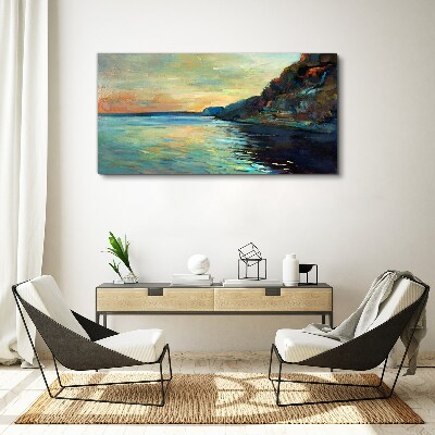 Tableau toile imprimée Un paysage balnéaire paisible