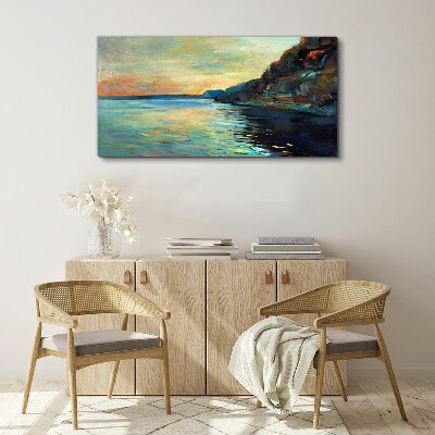 Tableau toile imprimée Un paysage balnéaire paisible
