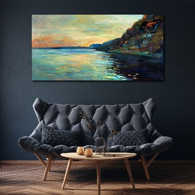 Tableau toile imprimée Un paysage balnéaire paisible