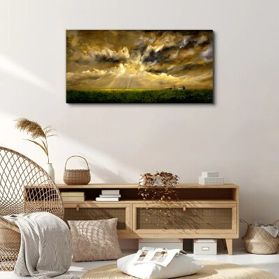 Tableau imprimé sur toile Un paysage paisible avec des nuages