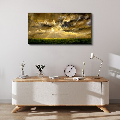 Tableau imprimé sur toile Un paysage paisible avec des nuages