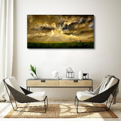 Tableau imprimé sur toile Un paysage paisible avec des nuages