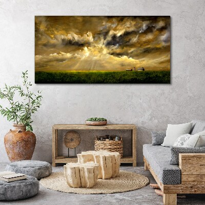 Tableau imprimé sur toile Un paysage paisible avec des nuages