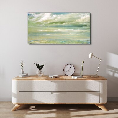 Tableau sur toile « Ciel paisible au-dessus de la mer »