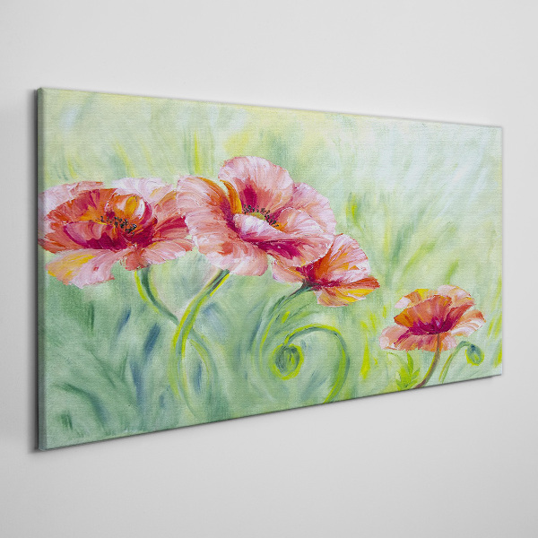 Tableau sur toile Un paysage floral aux tons pastel