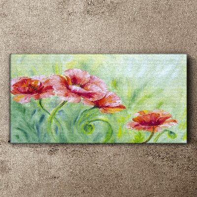 Tableau sur toile Un paysage floral aux tons pastel