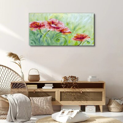Tableau sur toile Un paysage floral aux tons pastel
