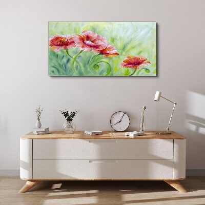 Tableau sur toile Un paysage floral aux tons pastel