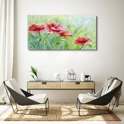Tableau sur toile Un paysage floral aux tons pastel