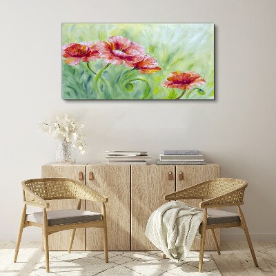 Tableau sur toile Un paysage floral aux tons pastel
