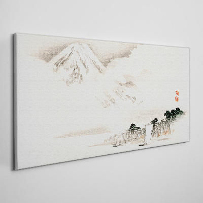 Tableau sur toile La tranquillité du paysage de montagne