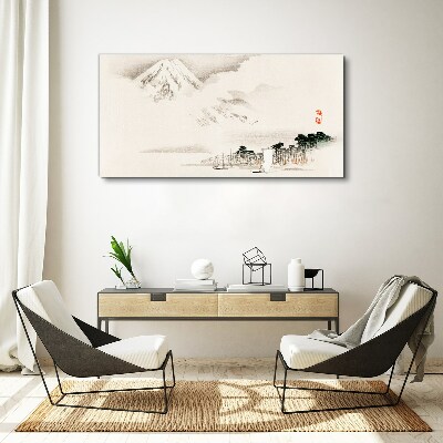 Tableau sur toile La tranquillité du paysage de montagne