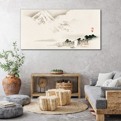 Tableau sur toile La tranquillité du paysage de montagne