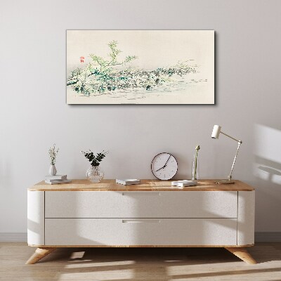 Tableau toile imprimée La paix de la nature aux couleurs délicates