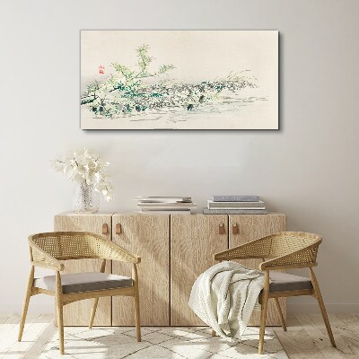 Tableau toile imprimée La paix de la nature aux couleurs délicates