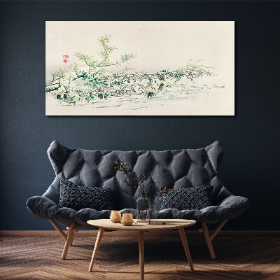 Tableau toile imprimée La paix de la nature aux couleurs délicates