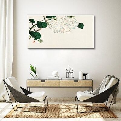 Tableau toile imprimée Composition florale avec des feuilles