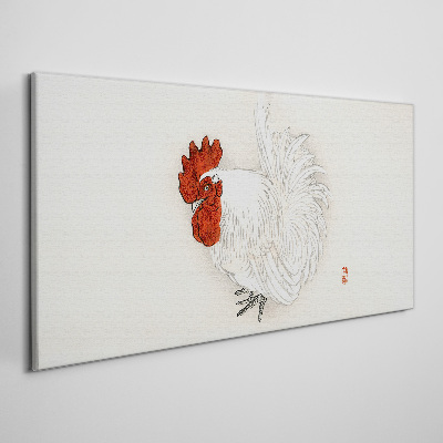 Tableau imprimé sur toile Un coq aux couleurs délicates