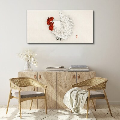 Tableau imprimé sur toile Un coq aux couleurs délicates