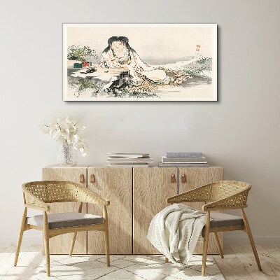 Tableau toile imprimée La paix au bord de la rivière