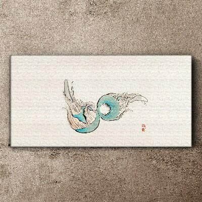 Tableau toile imprimée Illustration de poisson japonais