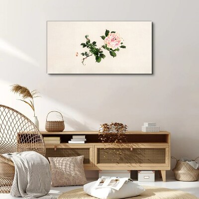 Tableau sur toile Fleur de pivoine sur fond clair