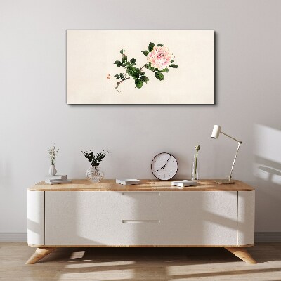 Tableau sur toile Fleur de pivoine sur fond clair
