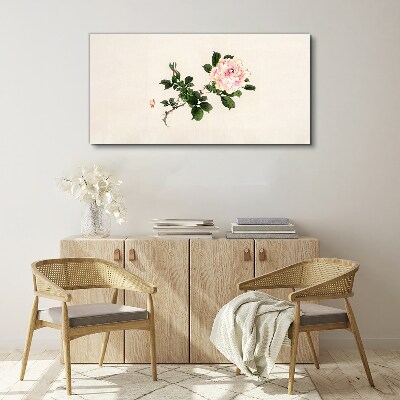 Tableau sur toile Fleur de pivoine sur fond clair