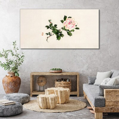 Tableau sur toile Fleur de pivoine sur fond clair