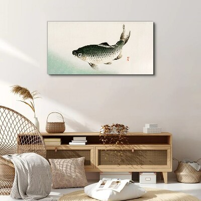 Tableau imprimé sur toile Carpes dans le paysage aquatique