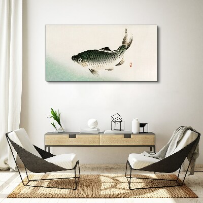 Tableau imprimé sur toile Carpes dans le paysage aquatique