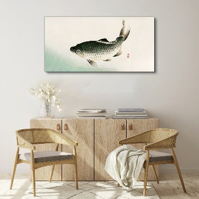Tableau imprimé sur toile Carpes dans le paysage aquatique