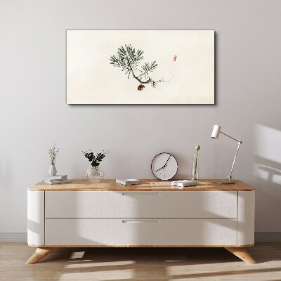 Tableau sur toile "Pin sur fond blanc"