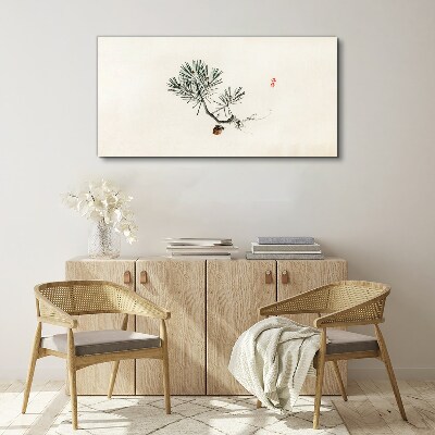 Tableau sur toile "Pin sur fond blanc"