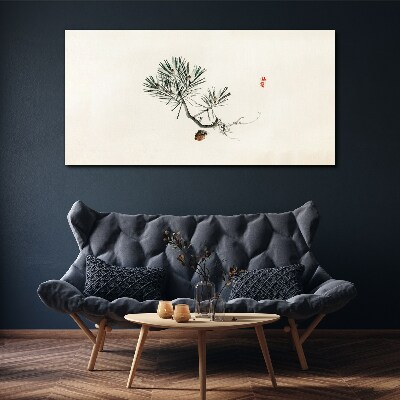 Tableau sur toile "Pin sur fond blanc"