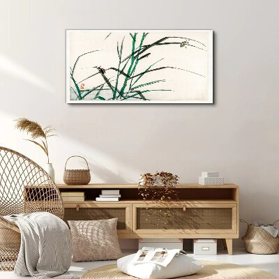 Tableau imprimé sur toile Graminées et insectes en harmonie