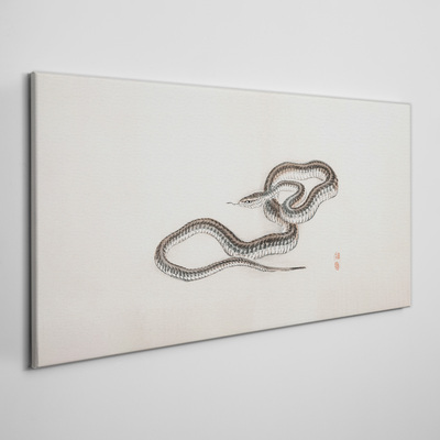 Tableau imprimé sur toile Serpent sur fond de minimalisme