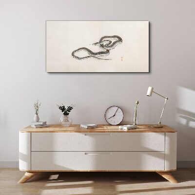 Tableau imprimé sur toile Serpent sur fond de minimalisme