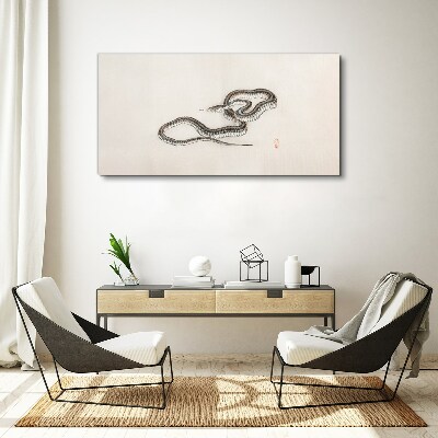 Tableau imprimé sur toile Serpent sur fond de minimalisme