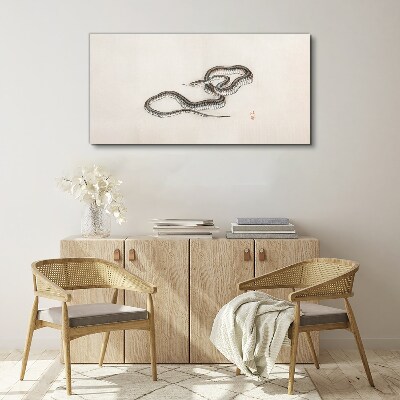 Tableau imprimé sur toile Serpent sur fond de minimalisme