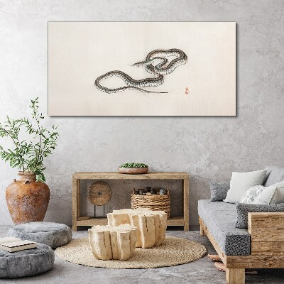 Tableau imprimé sur toile Serpent sur fond de minimalisme