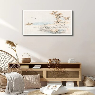 Tableau imprimé sur toile Un paysage paisible au bord de l'eau