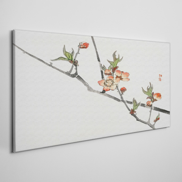 Tableau sur toile Branches florales dans un style délicat