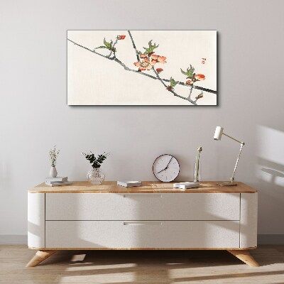 Tableau sur toile Branches florales dans un style délicat