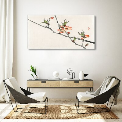 Tableau sur toile Branches florales dans un style délicat