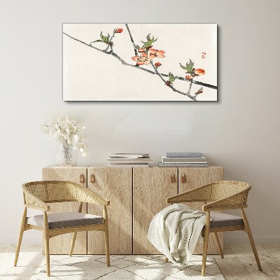 Tableau sur toile Branches florales dans un style délicat